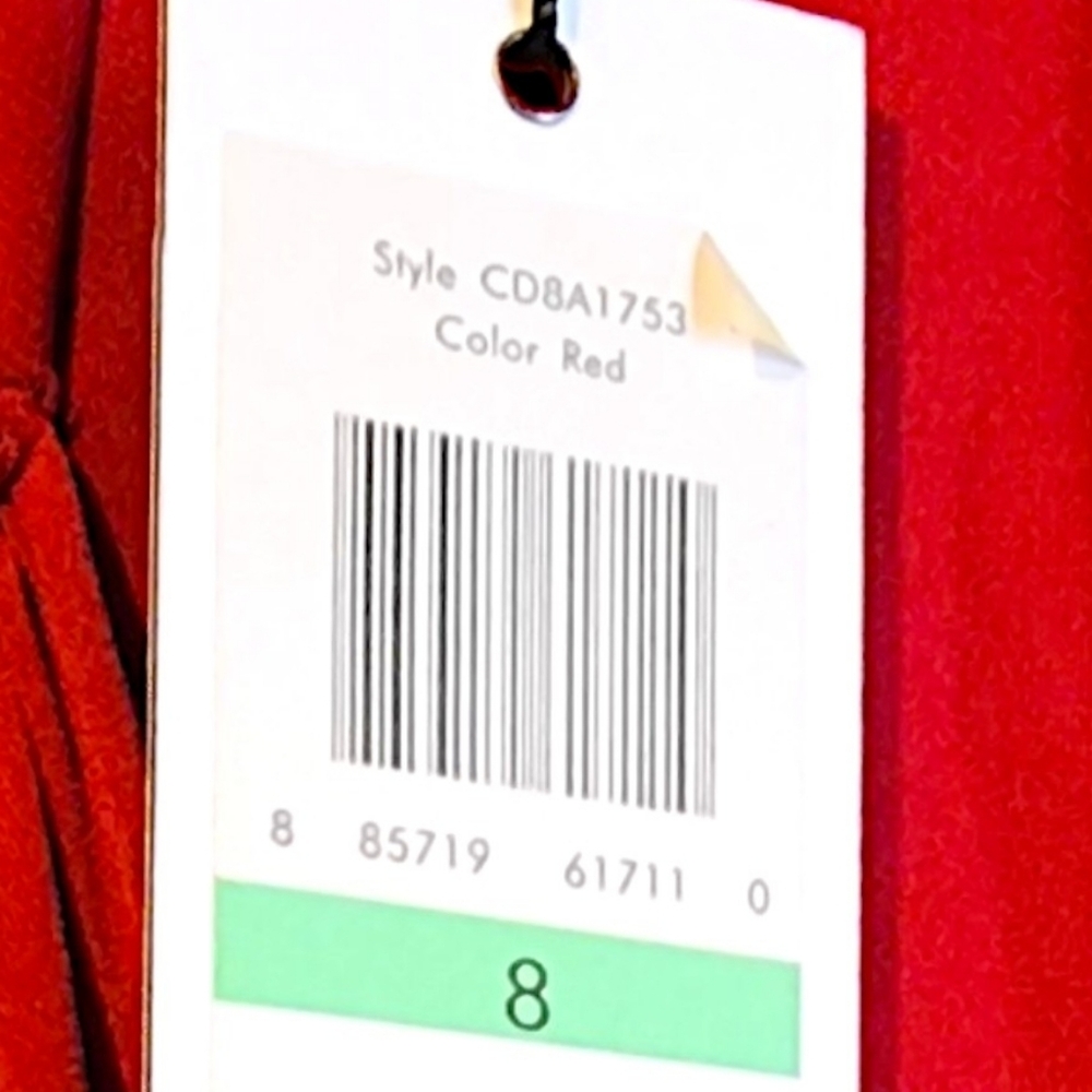 NWT Calvin Klein Bright Red Women's Size 8 DRESS - Picture 4 of 5